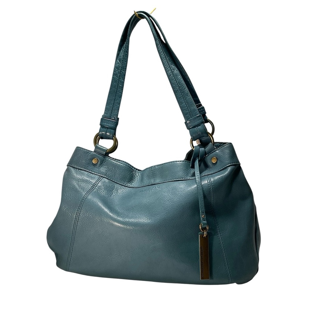 Teal Leather Shoulder Bag - Picture 2 of 13